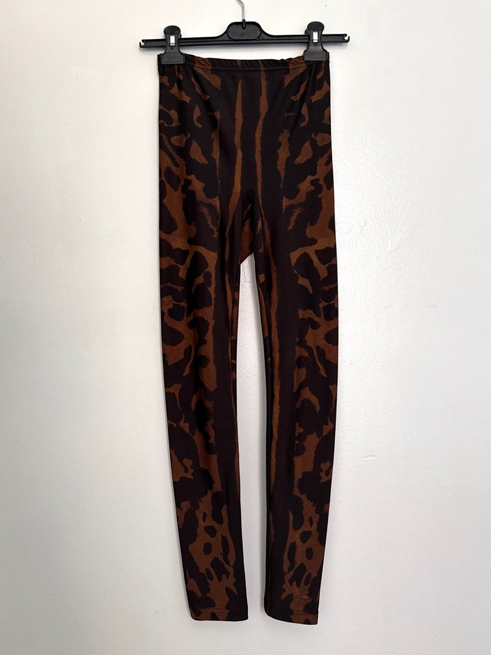Alexander McQueen Rare Archive Animal Print Leggings Pants XS Y2K Leopard Italy